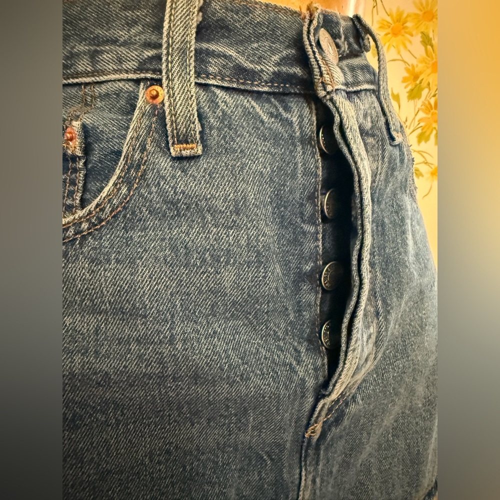 Levi's Blue and Leopard Print Maxi Skirt - Picture 4 of 13